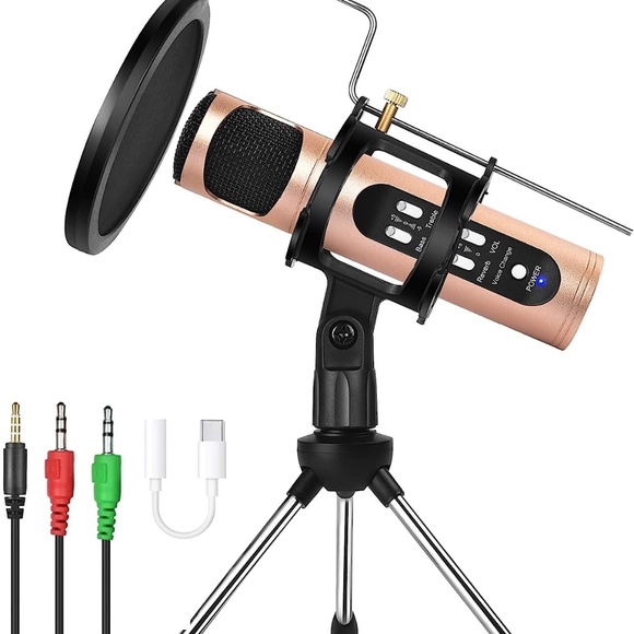 Voice Changer Recording Microphone, Condenser Microphone for iPhone Computer
